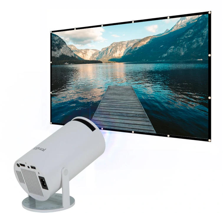 Pack mini proyector + pantalla 100&quot; plegable