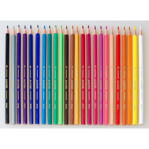 ALPINO CAJA 24 LAPICES COLORES SURTIDOS LARGO Ref. AL010658-03