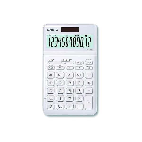 CALCULADORA SOBREMESA 12dig CASIO BL JW-200SC-WE Ref. JW-200SC-WE COLOR BLANCO