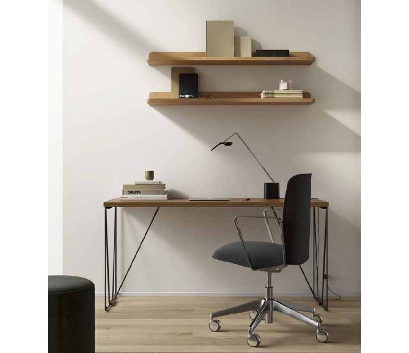 MESA LETS WORK HOME EDITION 120X56X74 ENCIMERA NOGAL / ESTRUCTURA NEGRO