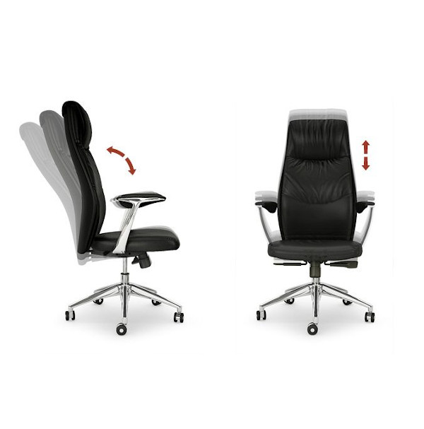 SILLÓN DIRECCIÓN VIC NEGRO POLIPIEL