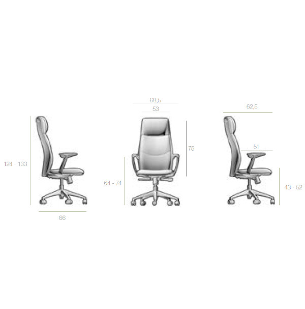 SILLÓN DIRECCIÓN VIC NEGRO POLIPIEL