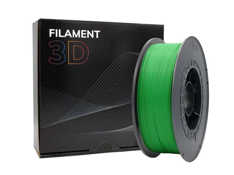 Filamento 3D PLA - Diametro 1.75mm - Bobina 1kg - Color Verde