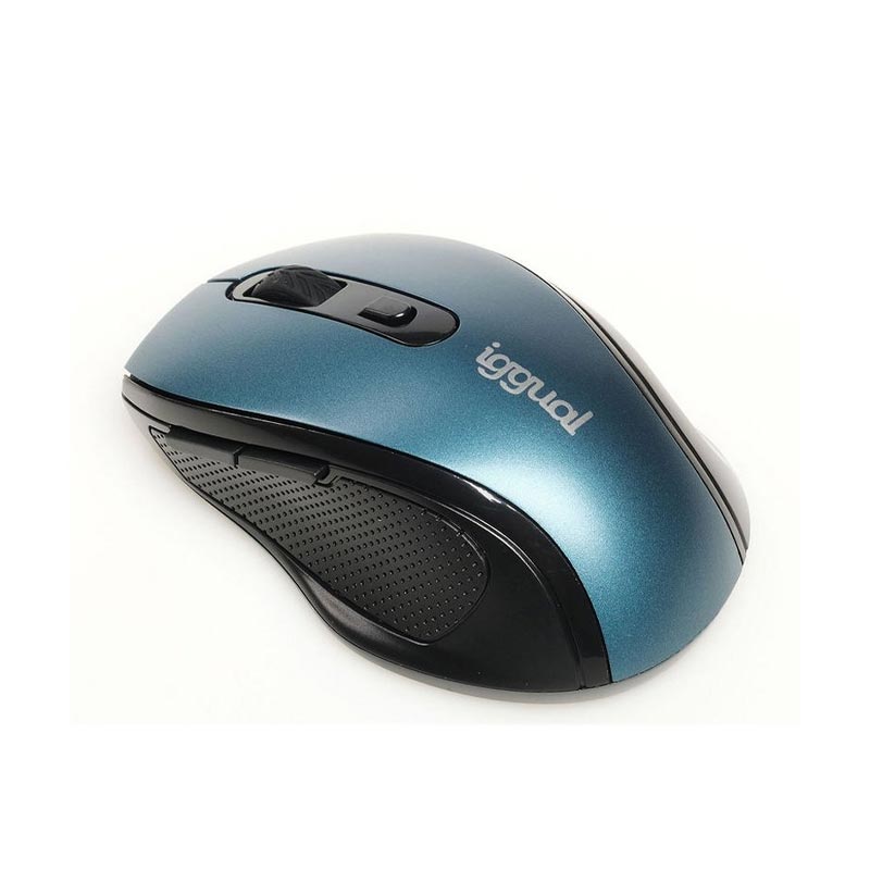 Ratón inalámbrico iggual ERGONOMIC-M-1600DPI azul