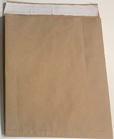 Caja de 250 SOBRES BOLSA PAPEL KRAFT 120grs 32x23,6+6cm FUELLE 6cm CON CIERRE AUTOADHESIVO