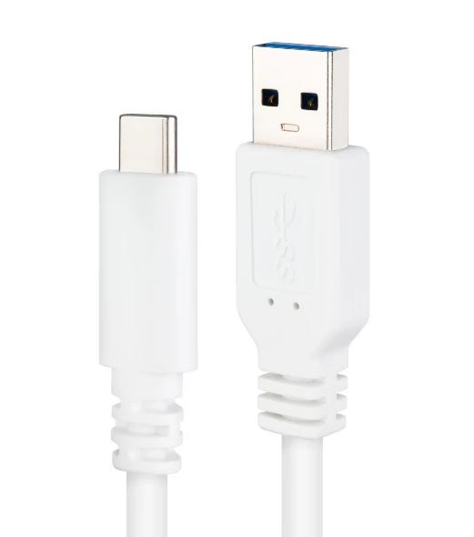 Cable USB 3.1 Gen2 USB-C a A 1 M Blanco Nanocable