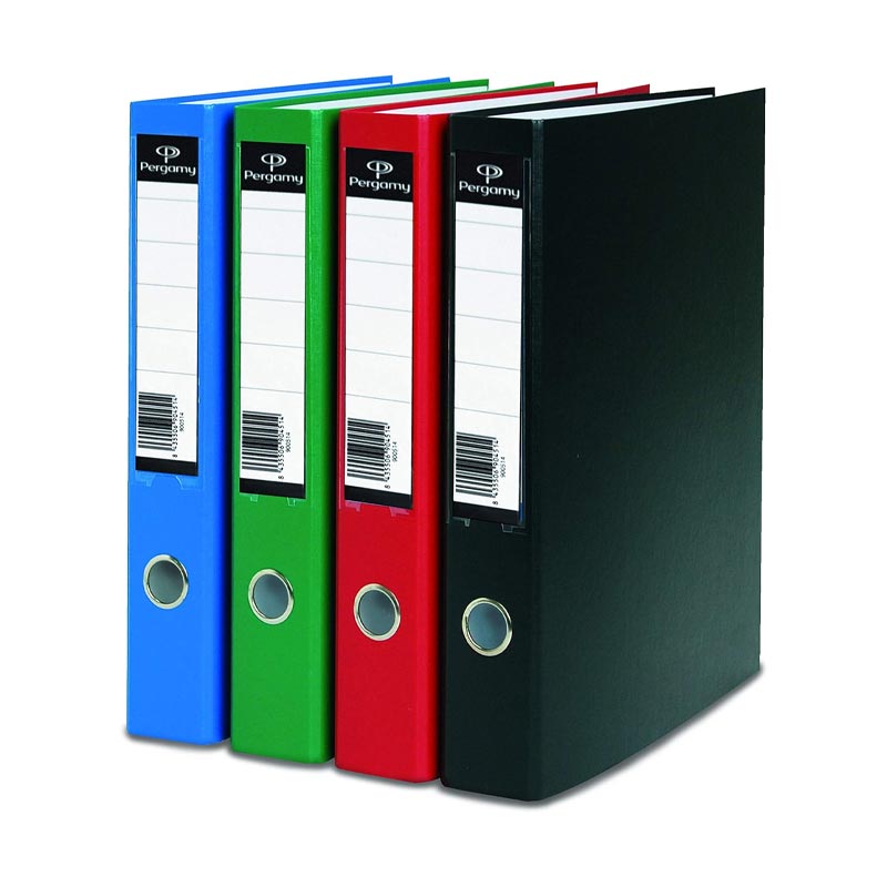 PERGAMY Carpeta cartón anillas pp/papel A4 2A40 2 anillas 40mm mm negro R.900556-T