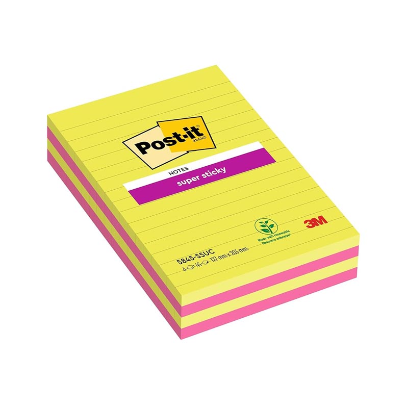 POST-IT Pack 2 tacos supersticky 127x203mm ref.5845-2ss-uc