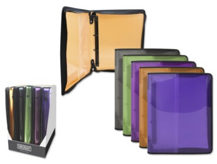 CARPETA PP POLIPROP. A4 4A16 4 ANILLAS 16mm CON CREMALLERA OFFICE CLUB R.325031-