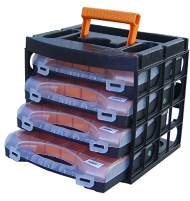 VISO Maletín de transporte con 4 bandejas organizadoras individuales 320x280x300 HANDY32