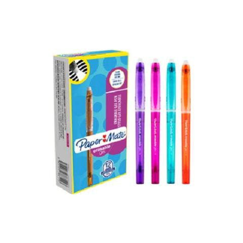 PAPER MATE  BOLIGRAFO DE GEL BORRABLE PUNTA 0,7mm COLORES SURTIDOS Ref.1989242-