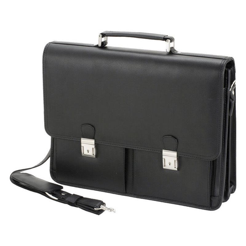 ALASSIO Maletín Veneto imitación piel 15'' negro 47118