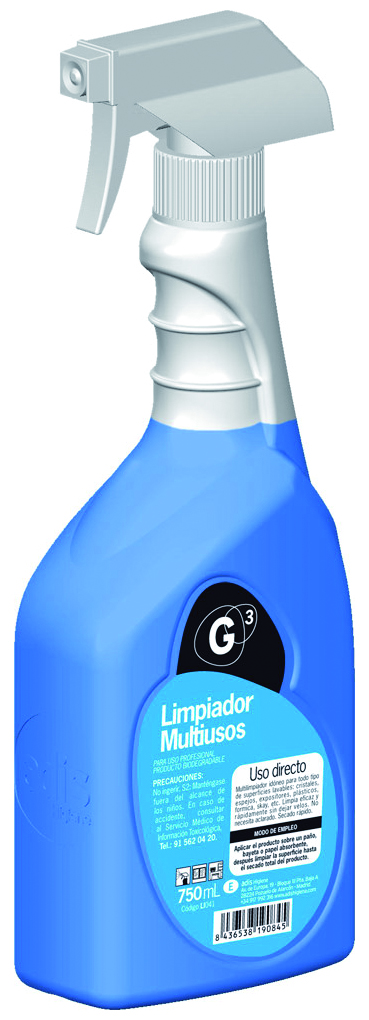 BOTE 750ML LIMPIADOR MULTIUSOS G3 CON PULVERIZADOR Ref. 5462