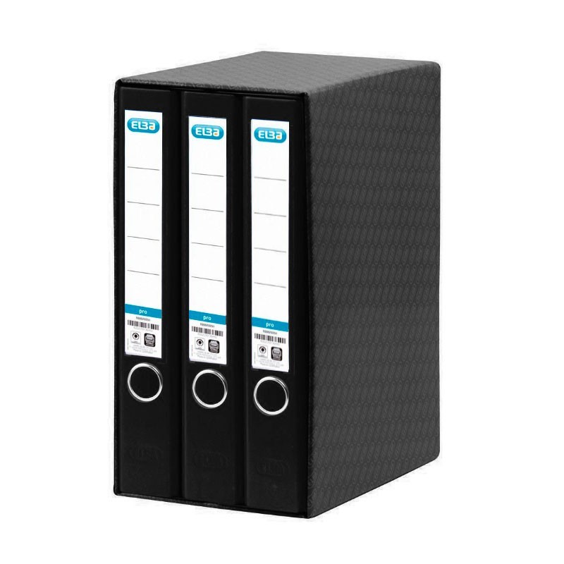 MODULO DE 3 ARCHIVADORES A4 LOMO ESTRECHO NEGRO Ref. 100580060