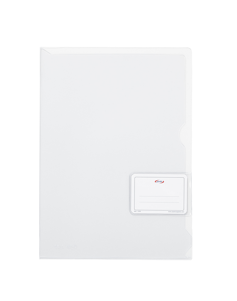 DOSSIER UÑERO PVC CIERRE SOLAPA CON TARJETERO FOLIO PARDO Ref. 3150