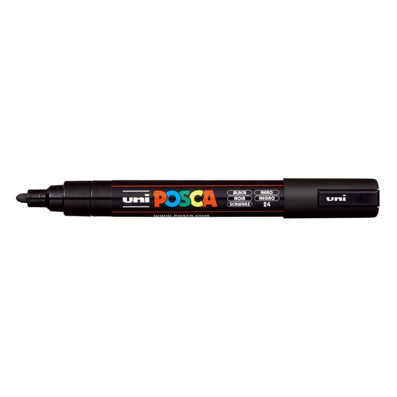 ROTULADOR UNIPOSCA PC-5M NEGRO (24) R.286658000