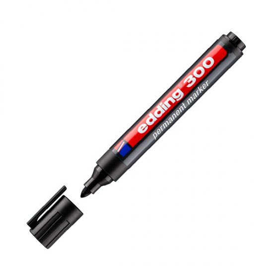 ROTULADOR PERMANENTE 1,5-3mm EDDING 300-01 NEGRO