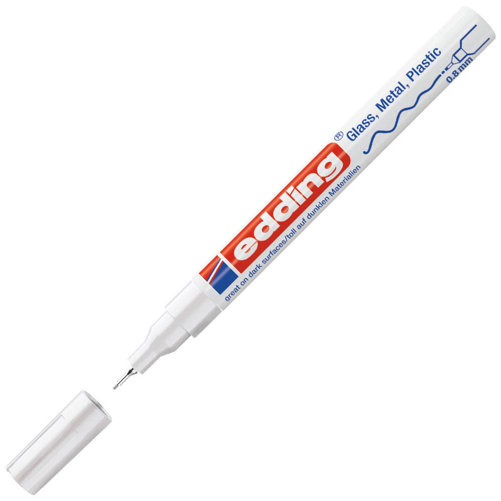 ROTULADOR PERMANENTE TRAZO 0.8mm EDDING 780-49 BLANCO