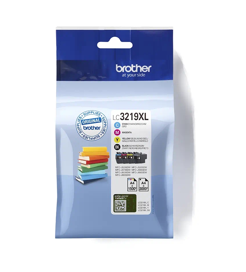 PACK 4 CARTUCHOS (N/C/M/Y) BROTHER LC3219XLVAL