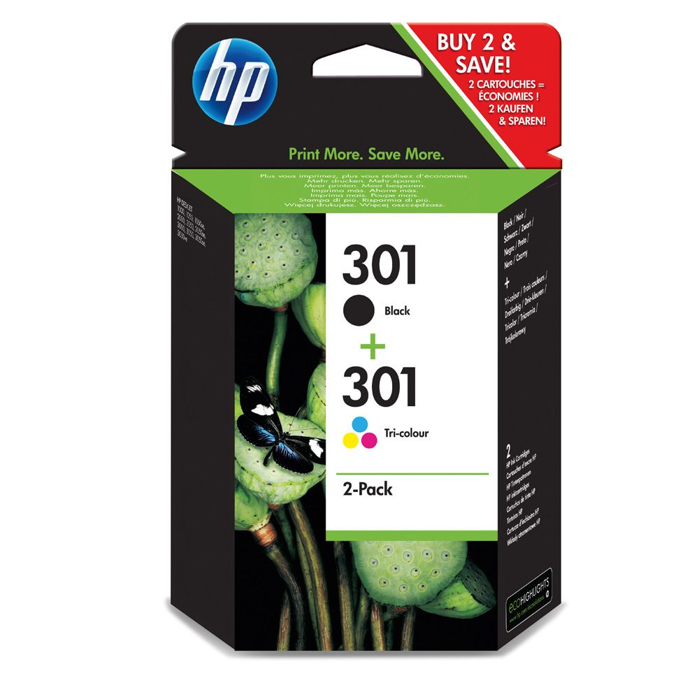 HP N9J72AE PACK de 2 CARTUCHOS NEGRO + COLOR Nº 301