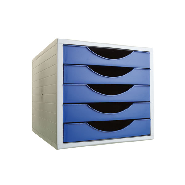 MODULO 5 CAJONES ARCHIVOTEC AZUL OPACO Ref. 4005 AZ..
