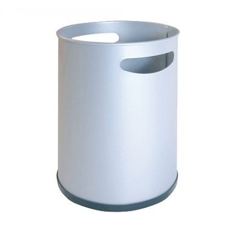 PAPELERA METALICA CON ASA 12 LITROS 33x21cm SIE 101 COLOR PLATA