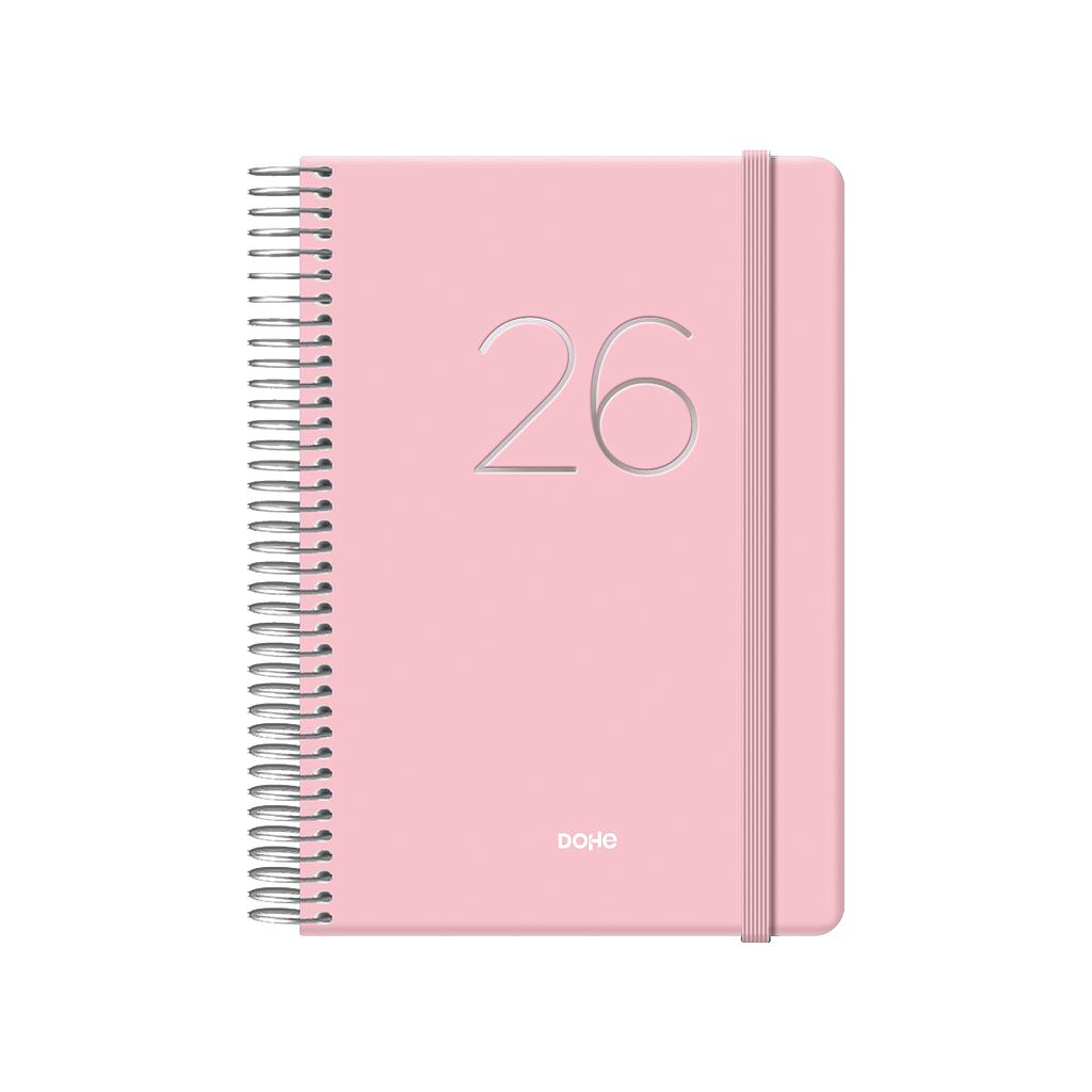 AGENDA ESPIRAL 12,5X18 D/PAG GLOSS ROSA DOHE R.12571