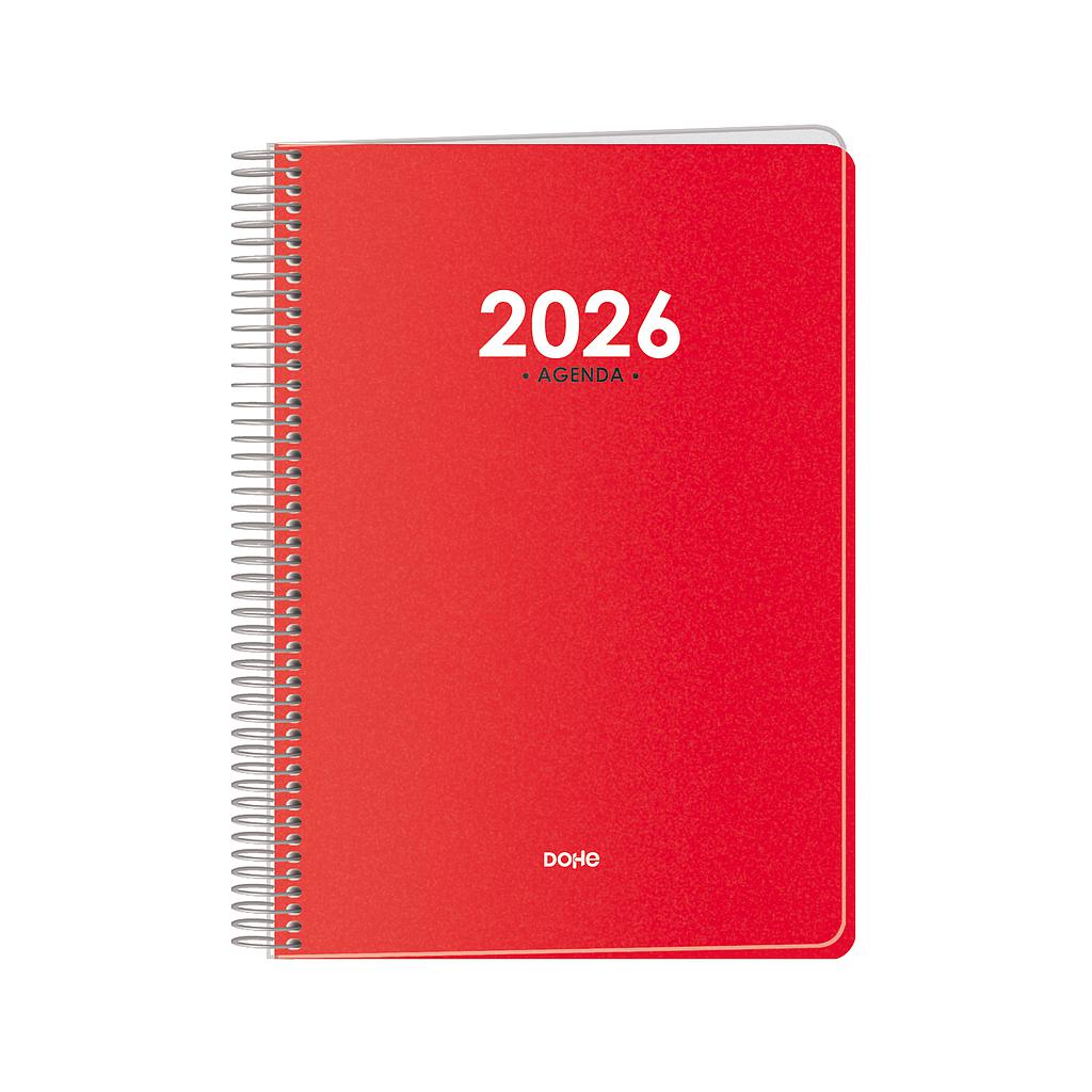 AGENDA ESPIRAL 15X21 D/P  METROPOLI ROJO R.11634