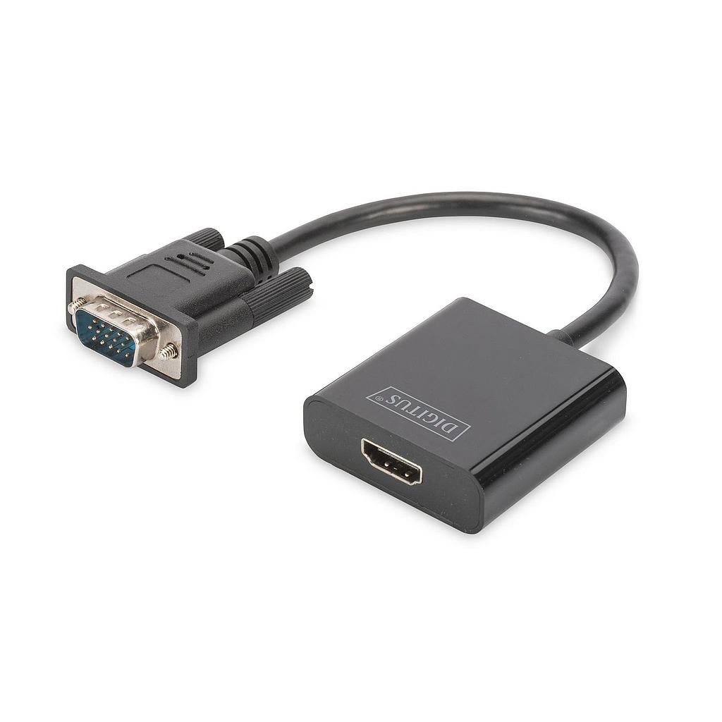 Convertidor DIGITUS VGA + Audio a HDMI (entrada VGA salida HDMI)