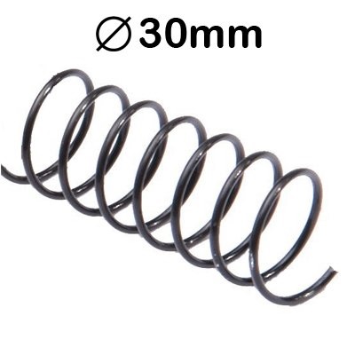 ESPIRAL ALAMBRE PASO 64 5:1 NEGRO 30mm..