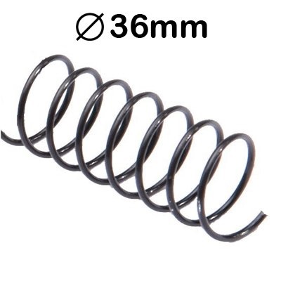 ESPIRAL ALAMBRE PASO 64 5:1 NEGRO 36mm