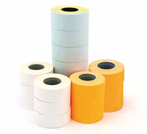 Pack de 6 ROLLOS DE ETIQUETAS BLANCO REMOVIBLES OVALADAS 26X16 APLI Ref. 100923