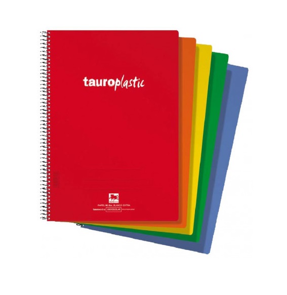 BLOC 80h 90grs TAPA POLIPROPILENO FOLIO CUADRICULA 5x5 TAUROPLASTIC 62823 Ref. 62805-90