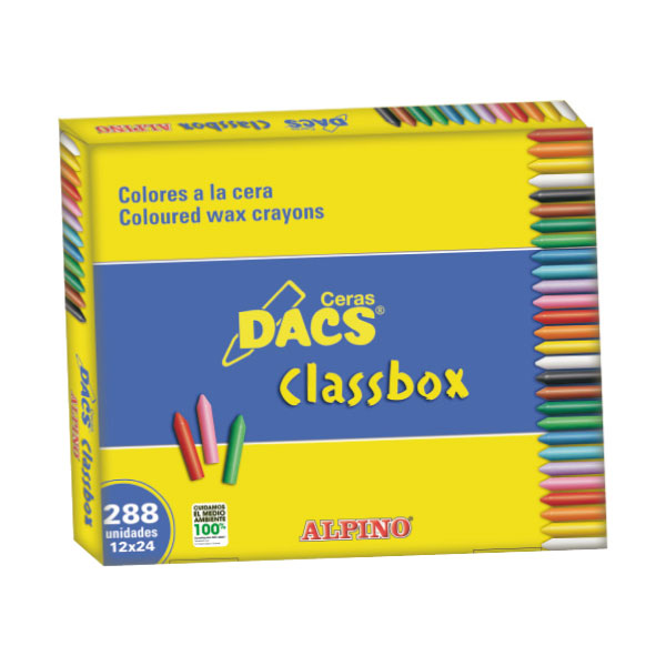 CAJA 288 CERAS BLANDAS COLORES SURTIDOS DACS Ref. DA000050