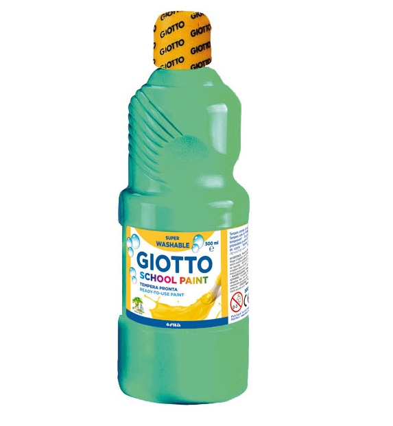 BOTELLA 500ml TEMPERA LIQUIDA GIOTTO ESCOLAR AZUL TURQUESA Ref. 535318