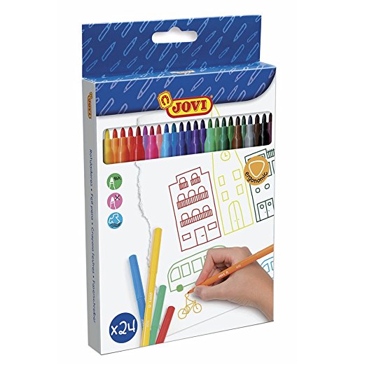 CAJA 24 ROTULADORES COLORES SURTIDOS JOVI Ref. 1624