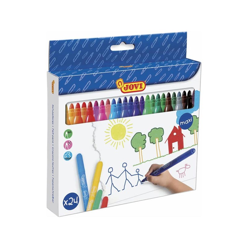 CAJA 24 ROTULADORES &quot;MAXI&quot; COLORES SURTIDOS JOVI Ref. 1724