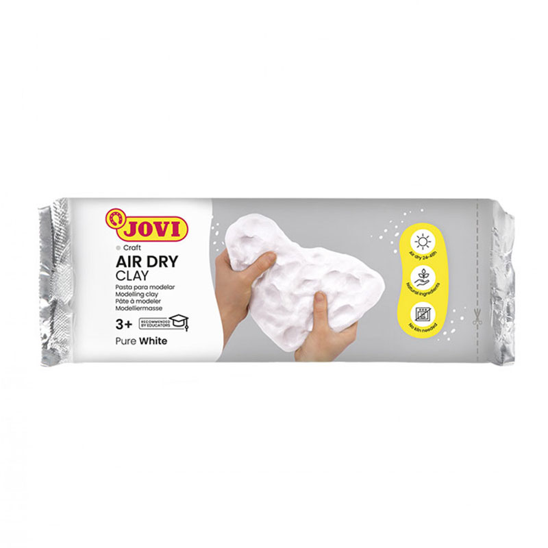 JOVI AIR DRY CLAY PASTILLA DE PASTA PARA MODELAR 250GR BLANCA R.83