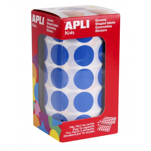 ROLLO DE GOMETS AZULES 20MM APLI R.04860