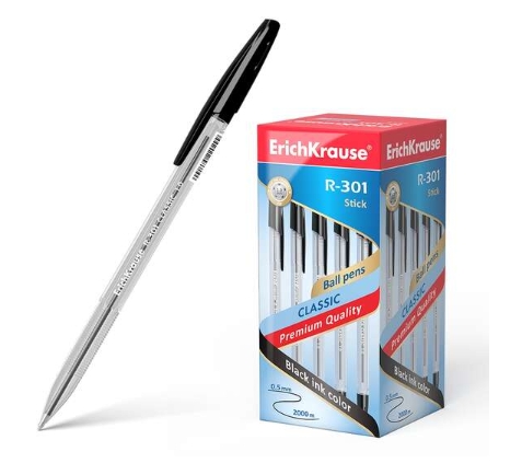 BOLIGRAFO CON GRIP ERICHKRAUSE R-301 NCD GRBXF NEGRO R.39528