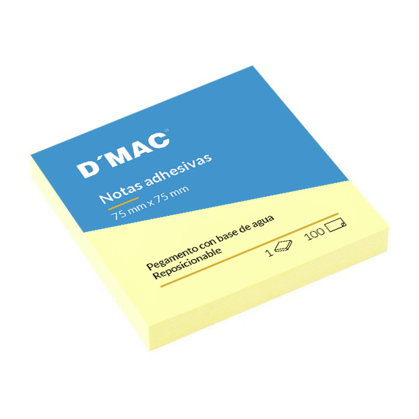 TACO 100h NOTAS ADHESIVAS 75x75mm DMAC Ref. 040414