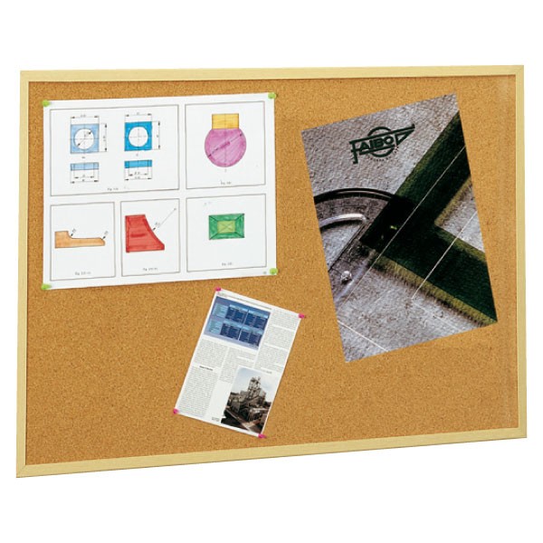 TABLERO CORCHO MARCO DE MADERA 40x60cm FAIBO Ref. 607-2