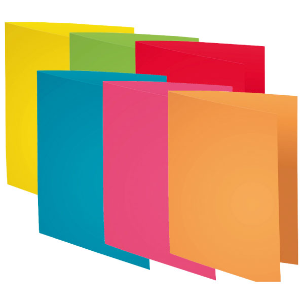 PACK 100 SUBCARPETAS BAHIA EXACOMPTA 80GR 22X31cm COLORES SURTIDOS Ref. 800001E