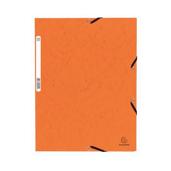 CARPETA CON GOMAS Y 3 SOLAPAS A4 color naranja Ref. 55304E - 180578