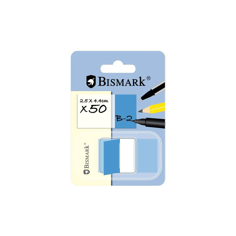 BLISTER 50 BANDERITAS MARCAPAGINAS 25x43mm COLOR AZUL BISMARK Ref. 319467