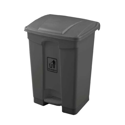 CONTENEDOR 87 LITROS CON PEDAL CUERPO GRIS R.AF07318R + TAPA COLOR GRIS