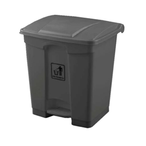 CONTENEDOR/PAPELERA DE 68 LITROS CON PEDAL CUERPO GRIS R.AF07317R + TAPA COLOR GRIS