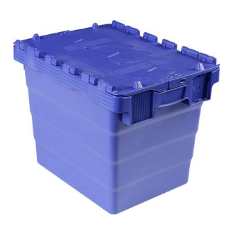 Caja con tapa abatible (An x Al x Pr) 400 x 320 x 300 mm Azul 1 ud Viso Ref. DSW4332-