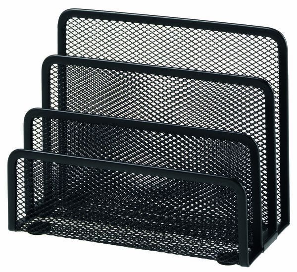 Organizador vertical negro rejilla metálica 17,5 (a) x 8 (p) x 13,5 (h) cm OFD Ref. 1524879-