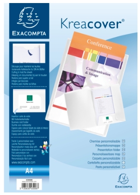 Dossier de presentación Exacompta Krea Cover A4 blanco polipropileno Ref. 43008E..-